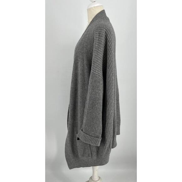 Gentle Herd Cashmere Sweater Cardigan Open Gray XS Oversized - Picture 5 of 9